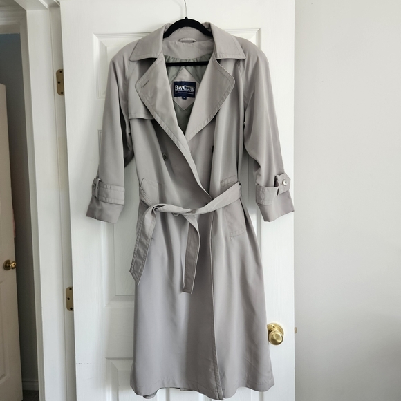 Vintage Bay Club Trench Coat 6P - Picture 1 of 9